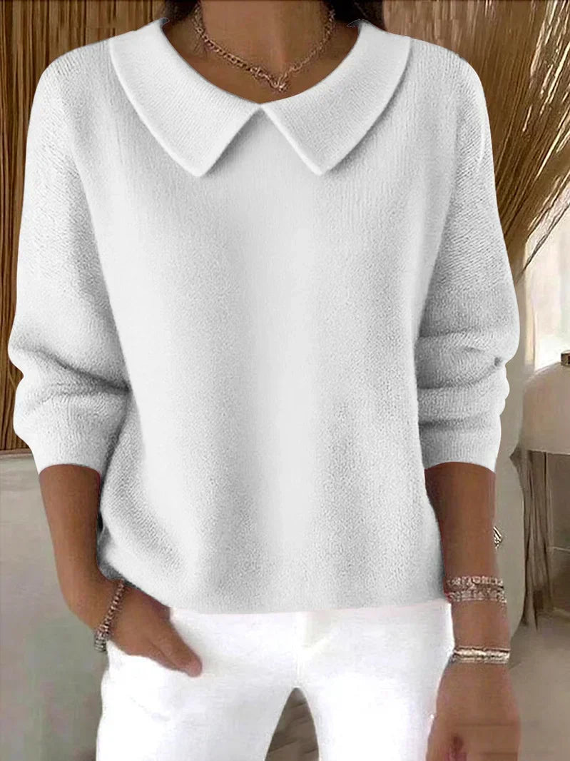 Timeless Jumper in White – Georgiana by Maravesse