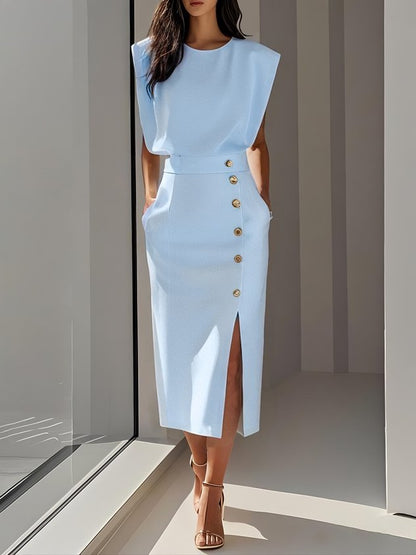 Dress in Sky Blue – Blanche by Maravesse