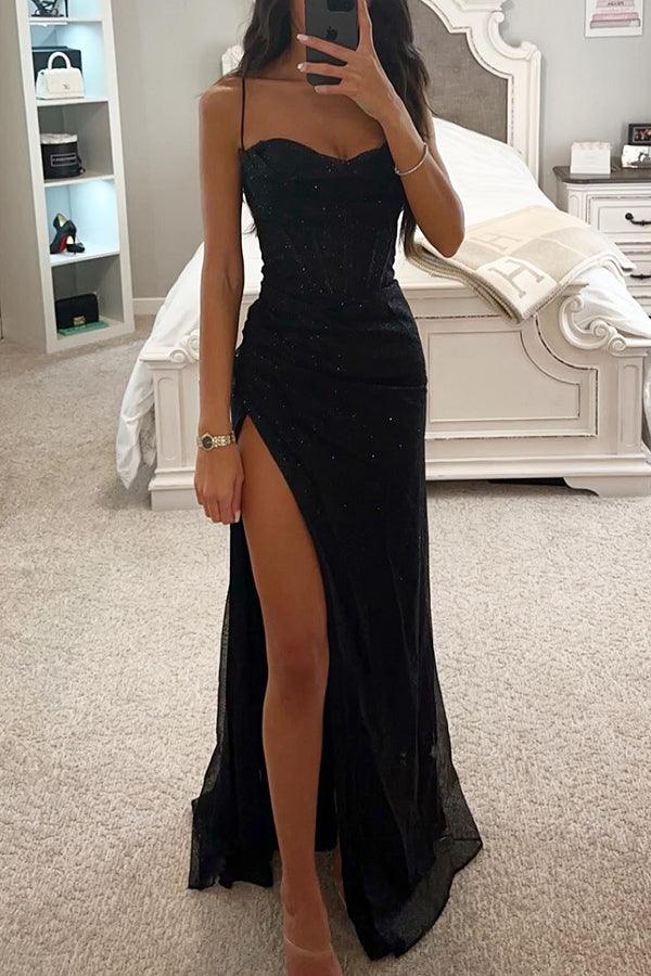 Corset Maxi Dress in Black – Kira by Maravesse
