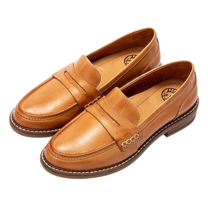 Loafer Leather Loafers in Light Brown – Sienna by Maravesse