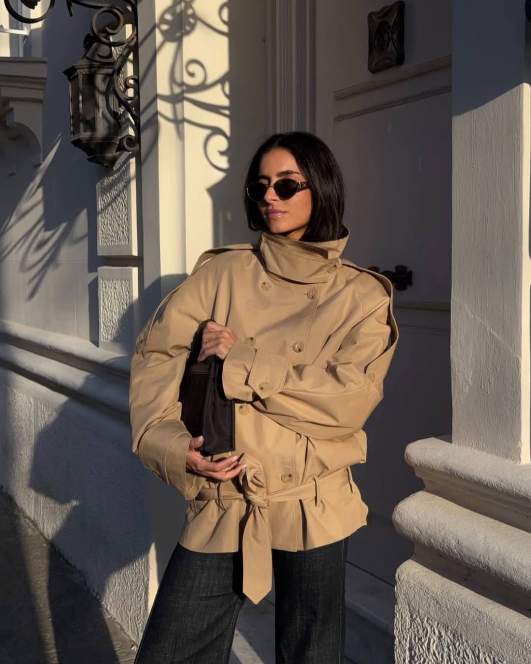 Cropped Trench Coat – Sienna by Maravesse (4)
