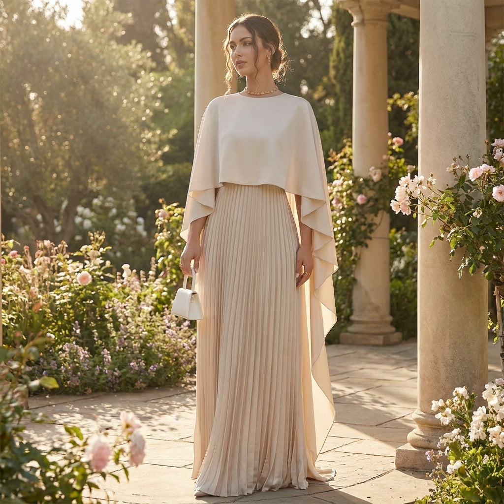 Pleated Chiffon Maxi Dress – Thais by Maravesse (5)