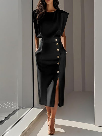 Dress in Onyx black – Blanche by Maravesse