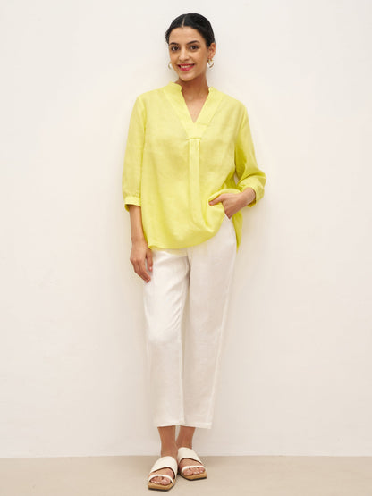 A-Line Linen Blouse – Delphine by Maravesse (58)