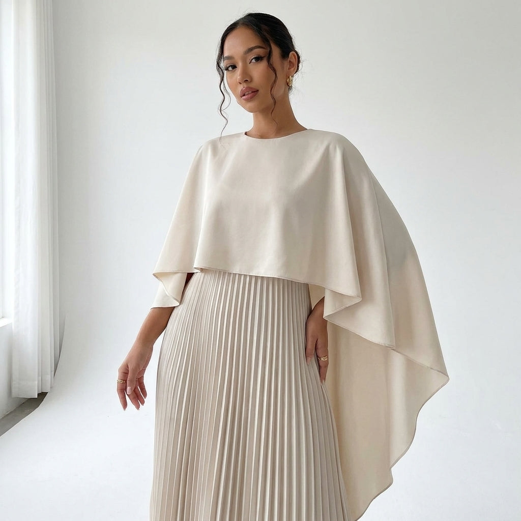 Pleated Chiffon Maxi Dress – Thais by Maravesse (2)