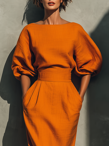 Formal Midi Dress – Ottilie by Maravesse (3)