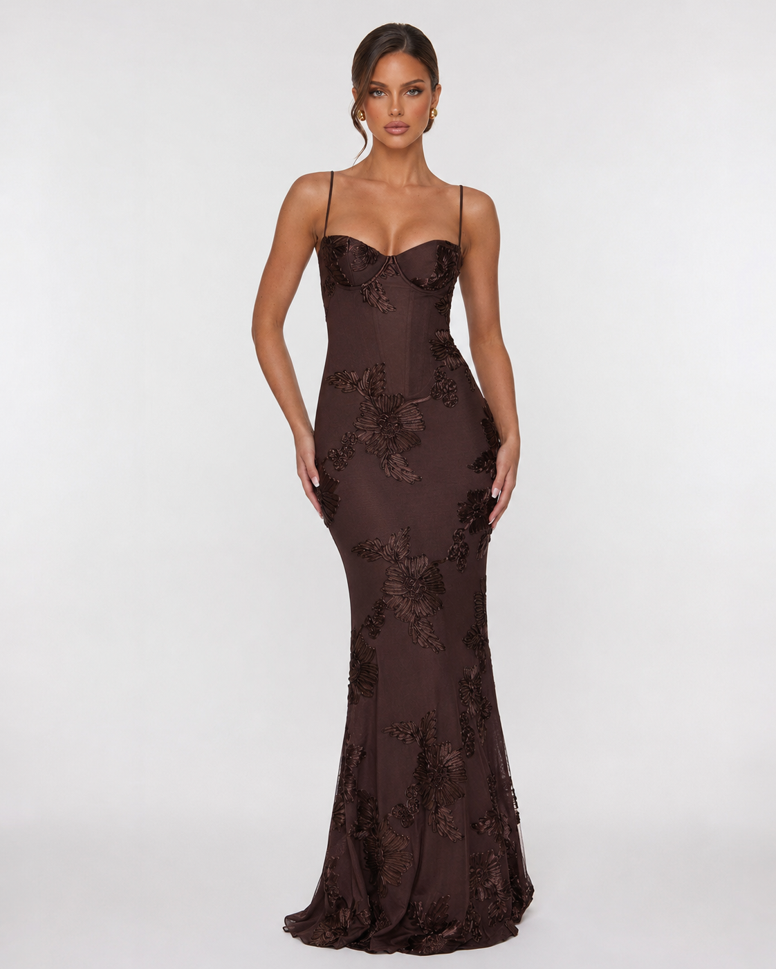Corset Gown in Brown – Arabella by Maravesse