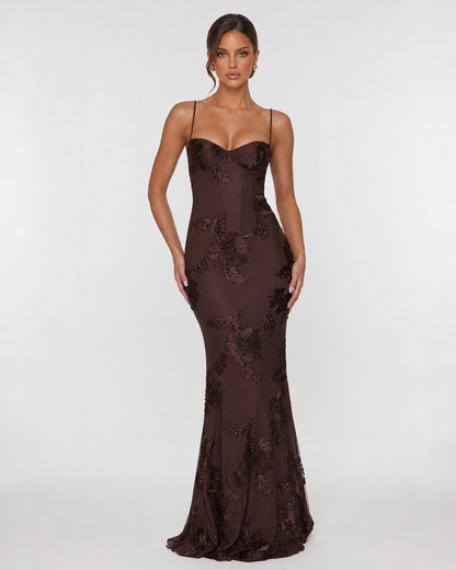 Corset Gown in Brown – Arabella by Maravesse