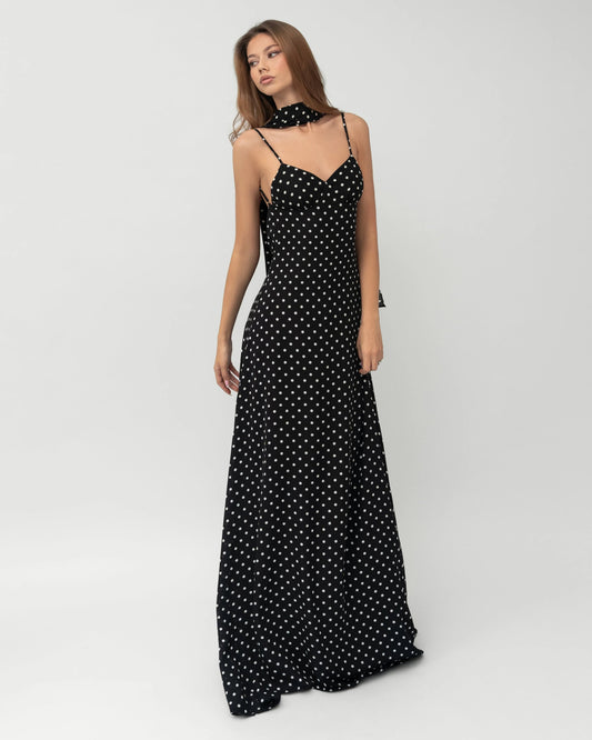 Polka Maxi Dress – Daphne by Maravesse (2)
