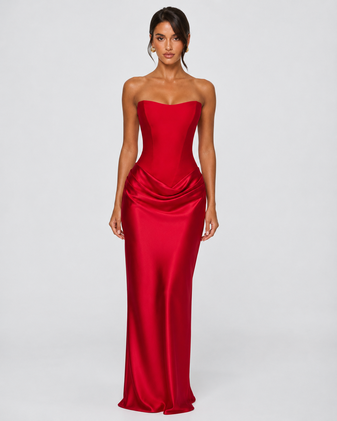 Corset Gown in Red – Siri by Maravesse