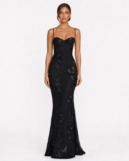 Corset Gown in Black – Arabella by Maravesse