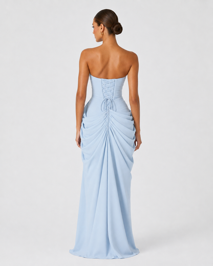 Main Character Drape Gown in Ice blue