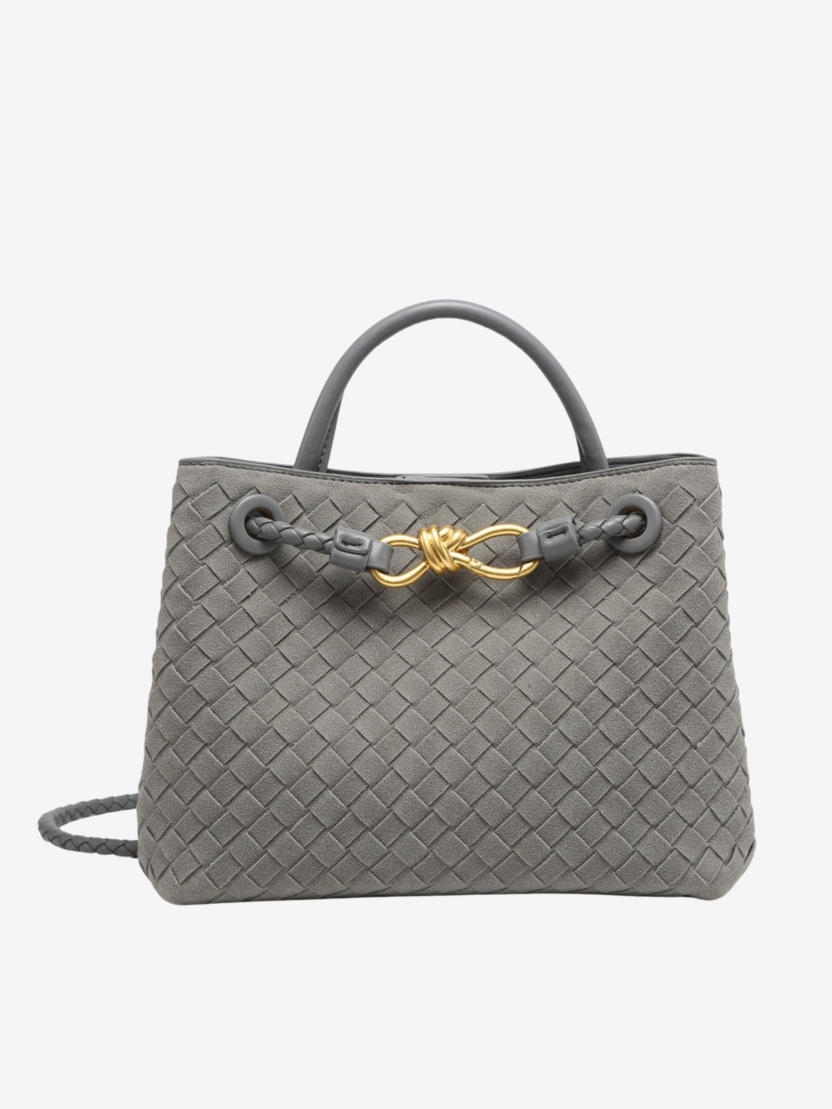 Suede Bag in Grey – Camille by Maravesse
