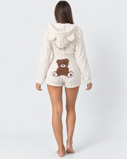 Teddy Playsuit in White – Margaux by Maravesse