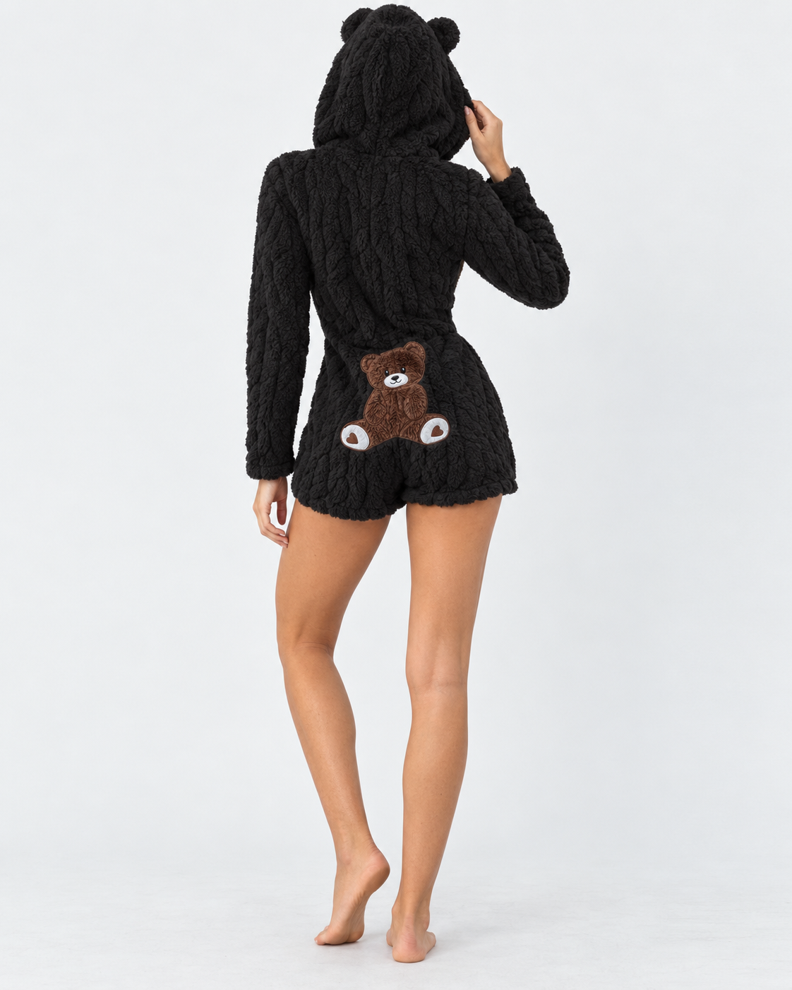 Teddy Playsuit in Black – Margaux by Maravesse