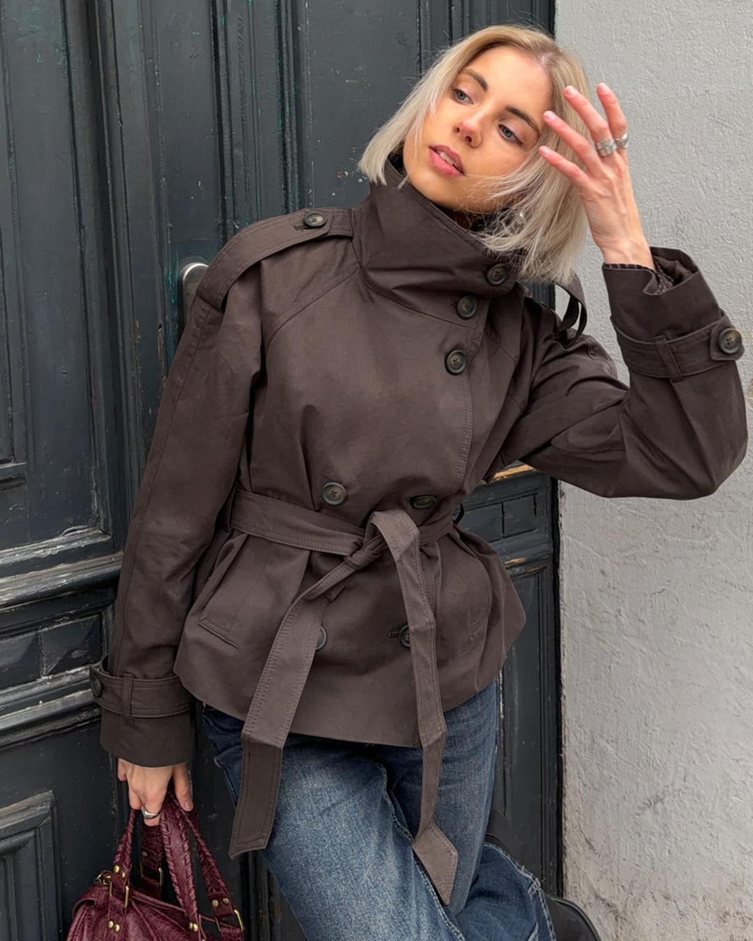 Trench Coat in Brown – Isolde by Maravesse