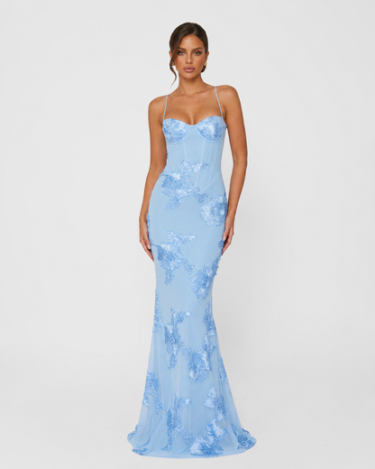 Corset Gown in Light Blue – Arabella by Maravesse