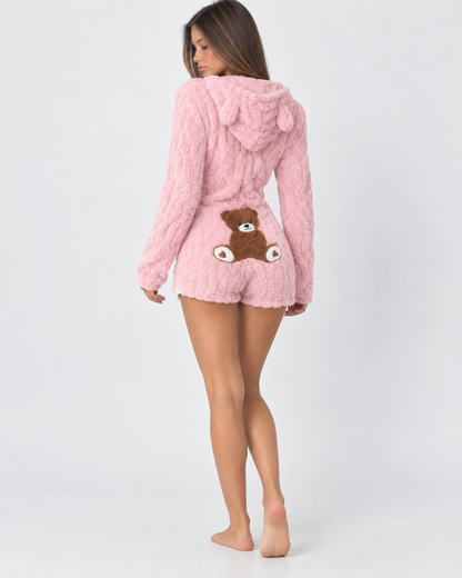 Teddy Playsuit in Pink – Margaux by Maravesse