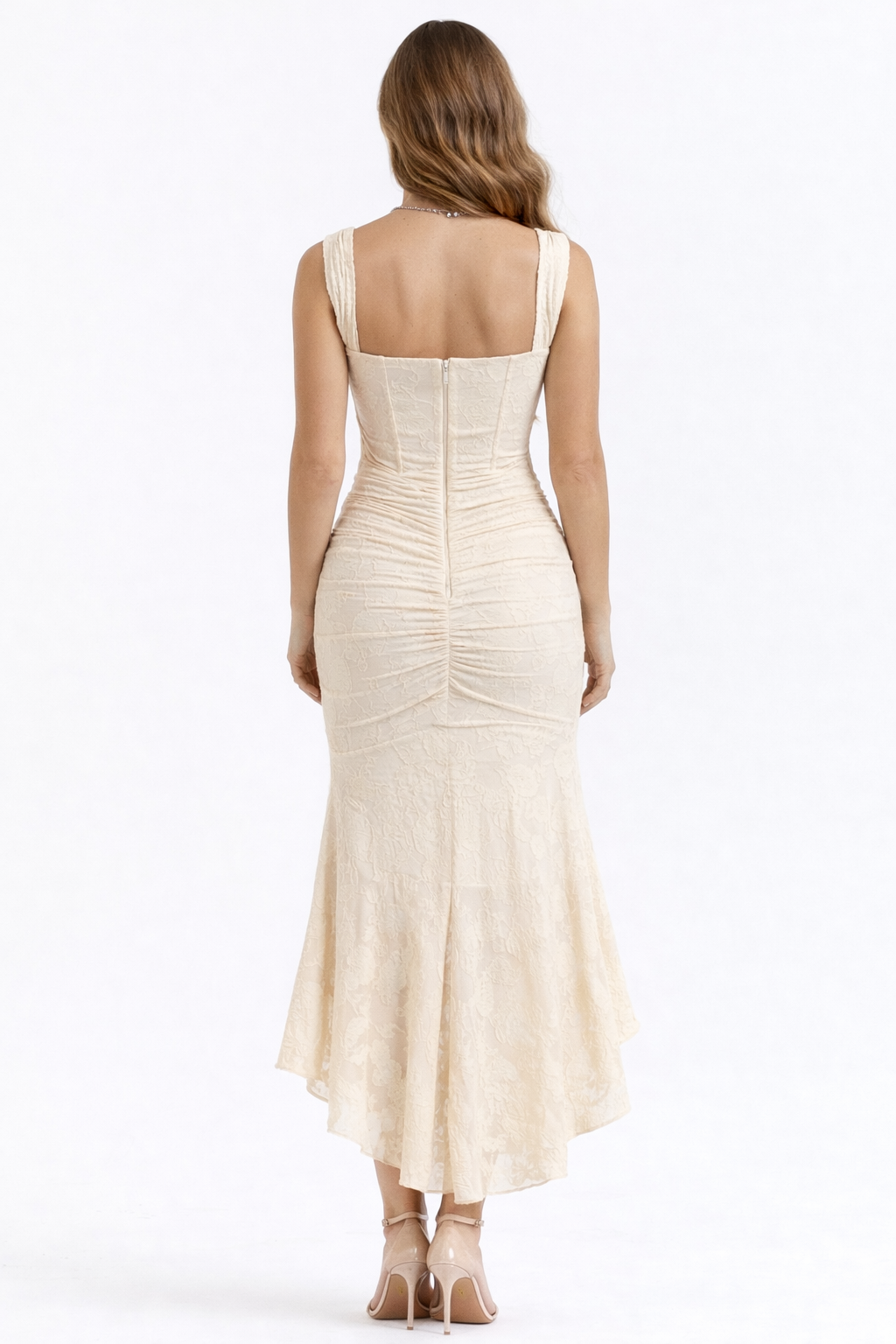 Satin Cowl Midi Dress – Zinnia by Maravesse (4)