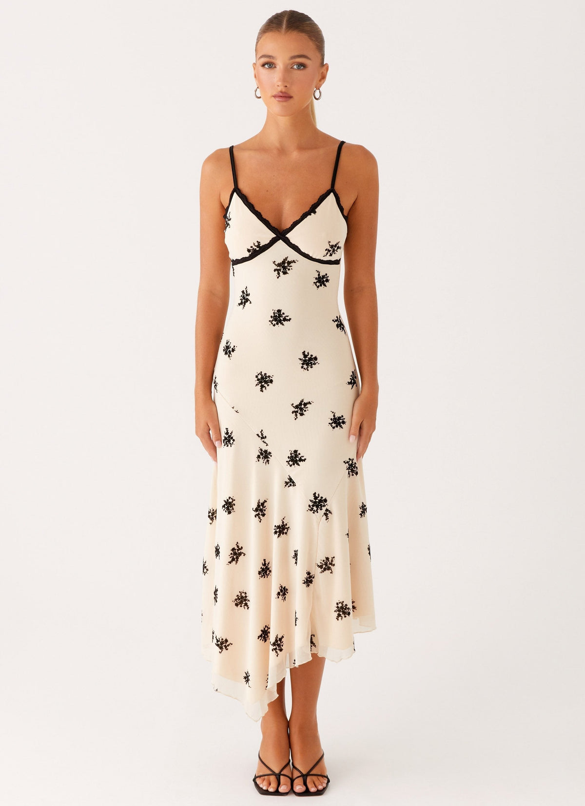 Cocktail Midi Dress in White – Margaux by Maravesse