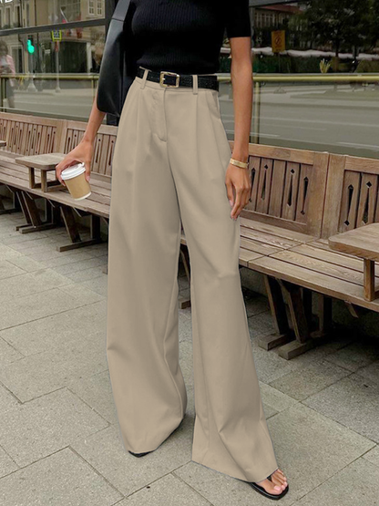 Trousers in Khaki – Odette by Maravesse