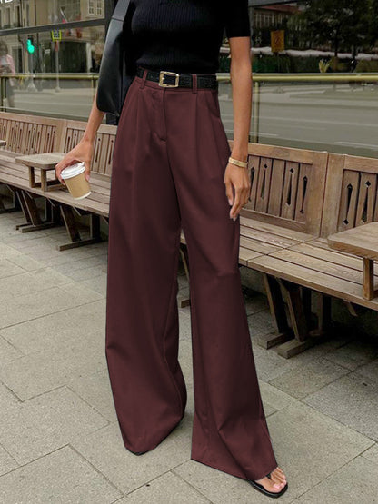 Trousers in Burgundy – Odette by Maravesse