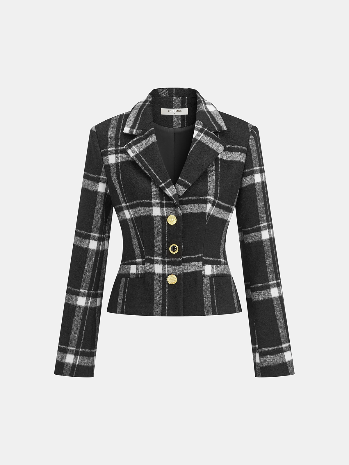 Plaid Wool Blazer – Rosalind by Maravesse (7)