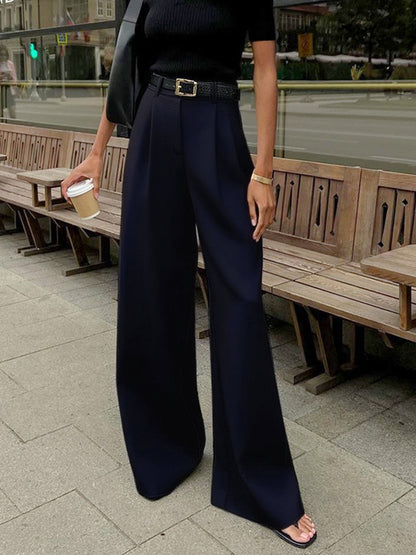 Trousers in Dark Navy – Odette by Maravesse