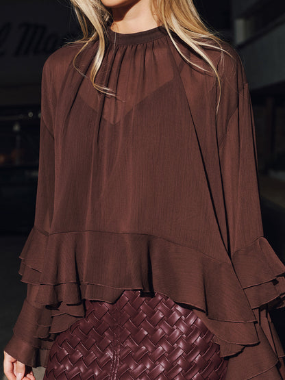 Ruffle Chiffon Blouse – Marguerite by Maravesse (4)
