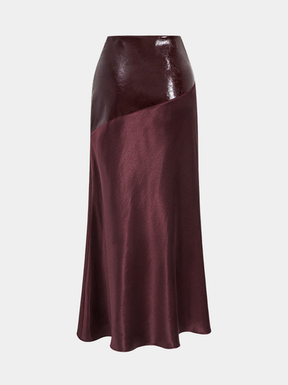 Satin Leather Skirt – Aurelia by Maravesse (2)