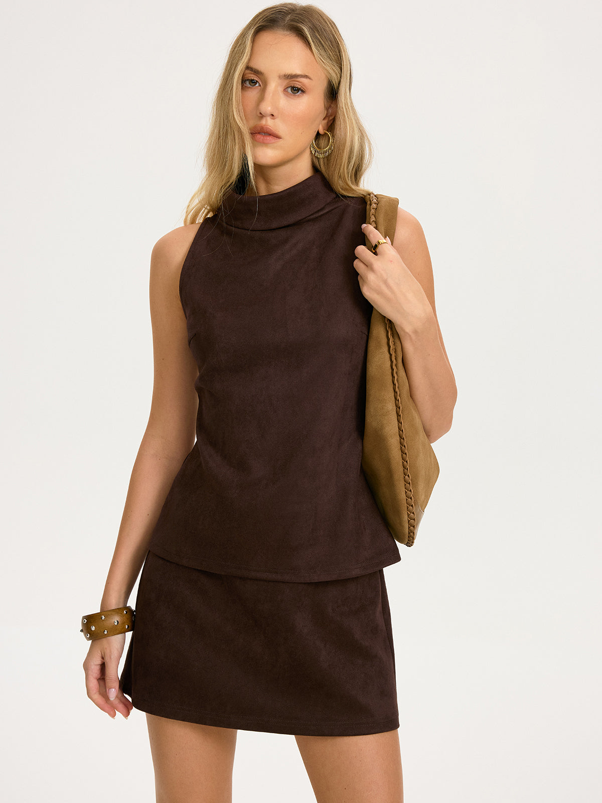 Suede Skirt Set – Persephone by Maravesse (2)