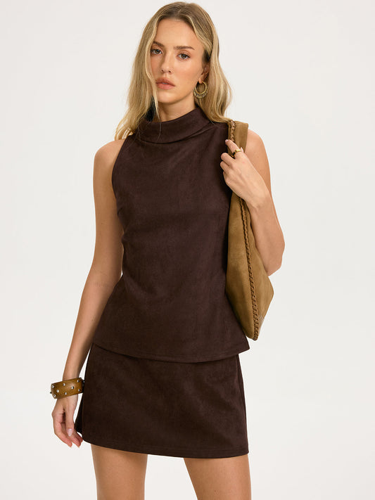 Suede Skirt Set – Persephone by Maravesse (2)