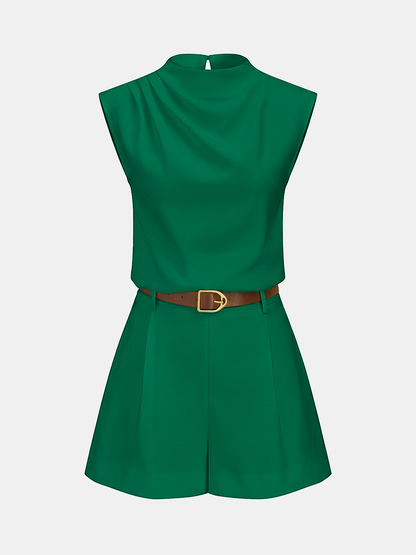 Belted Co-ord Set in Green – Ophelia by Maravesse