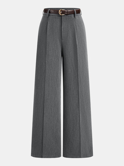 Pleated Tailored Trousers in Grey – Mirabel by Maravesse
