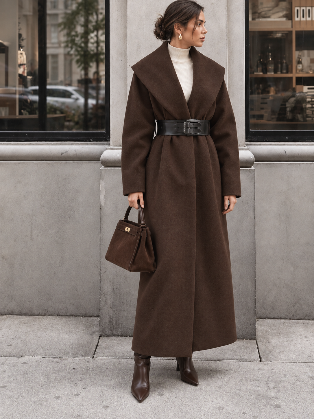Tweed Oversized Coat – Clementine by Maravesse (2)