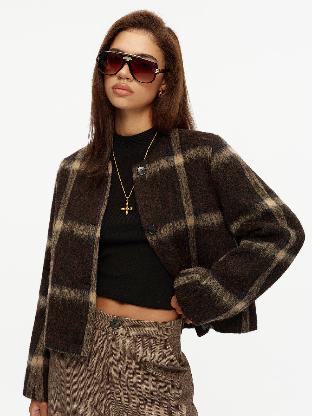 Plaid Wool Coat – Arabella by Maravesse (5)