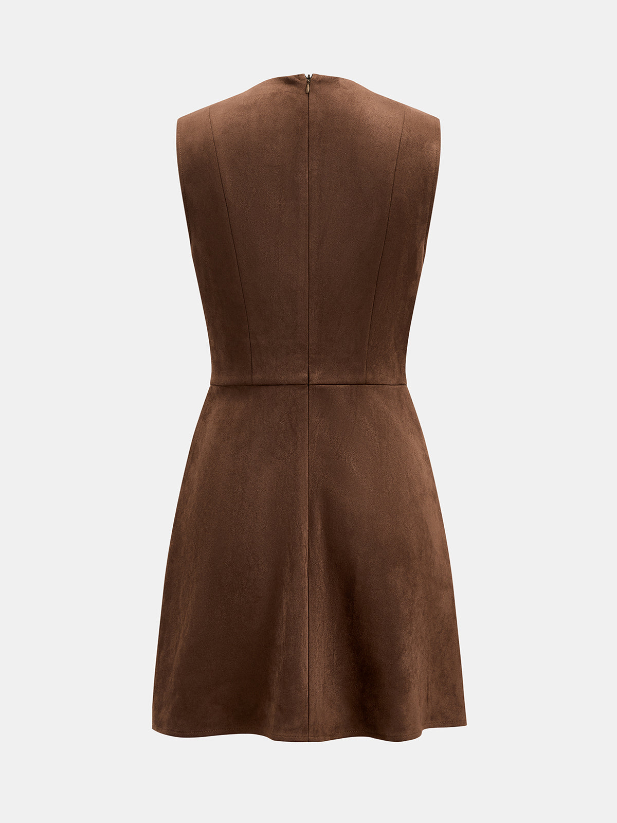 Pleated Suede Mini Dress – Constance by Maravesse (3)