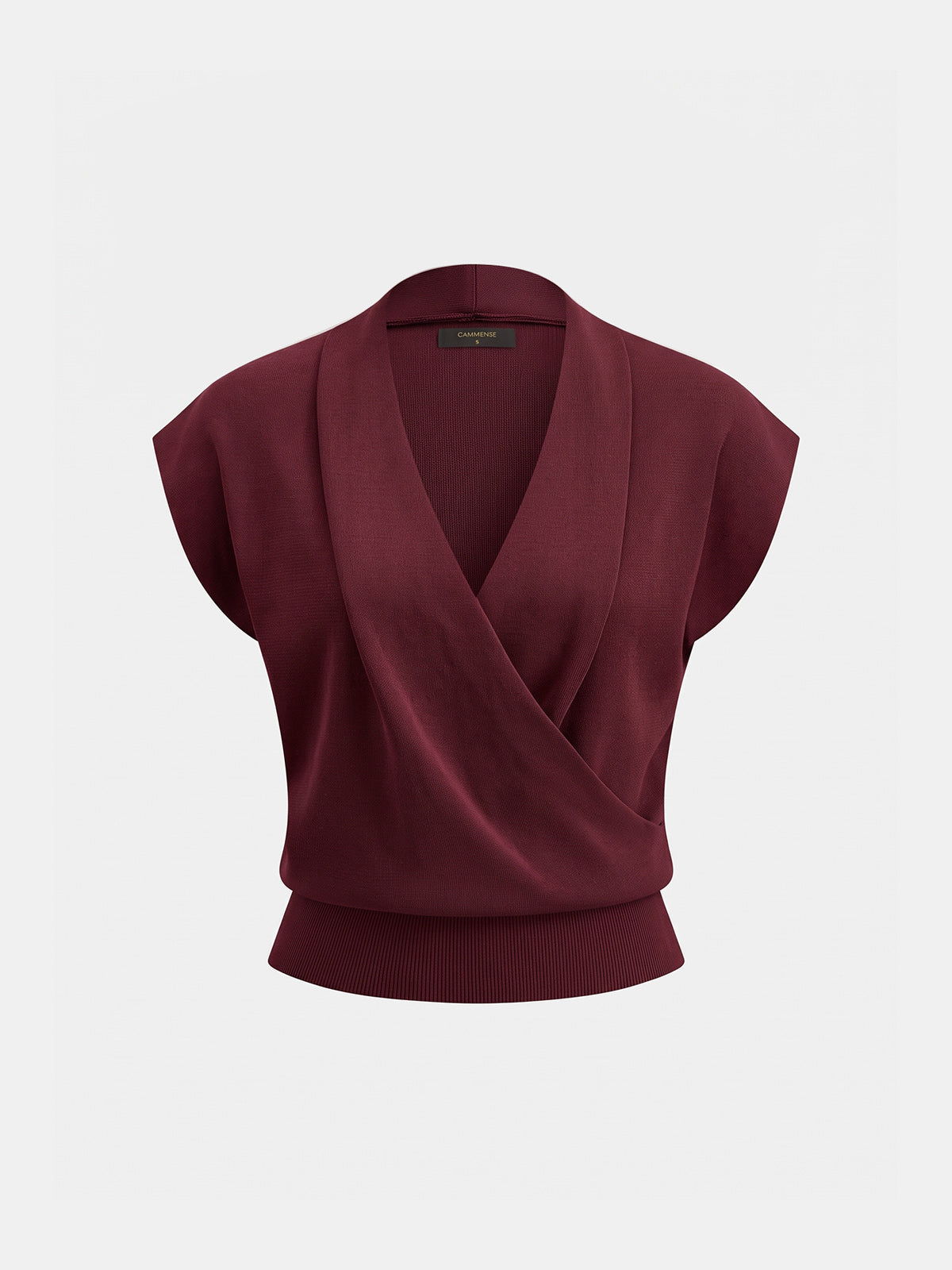 Camel Wrap Cardigan in Burgundy – Anouk by Maravesse