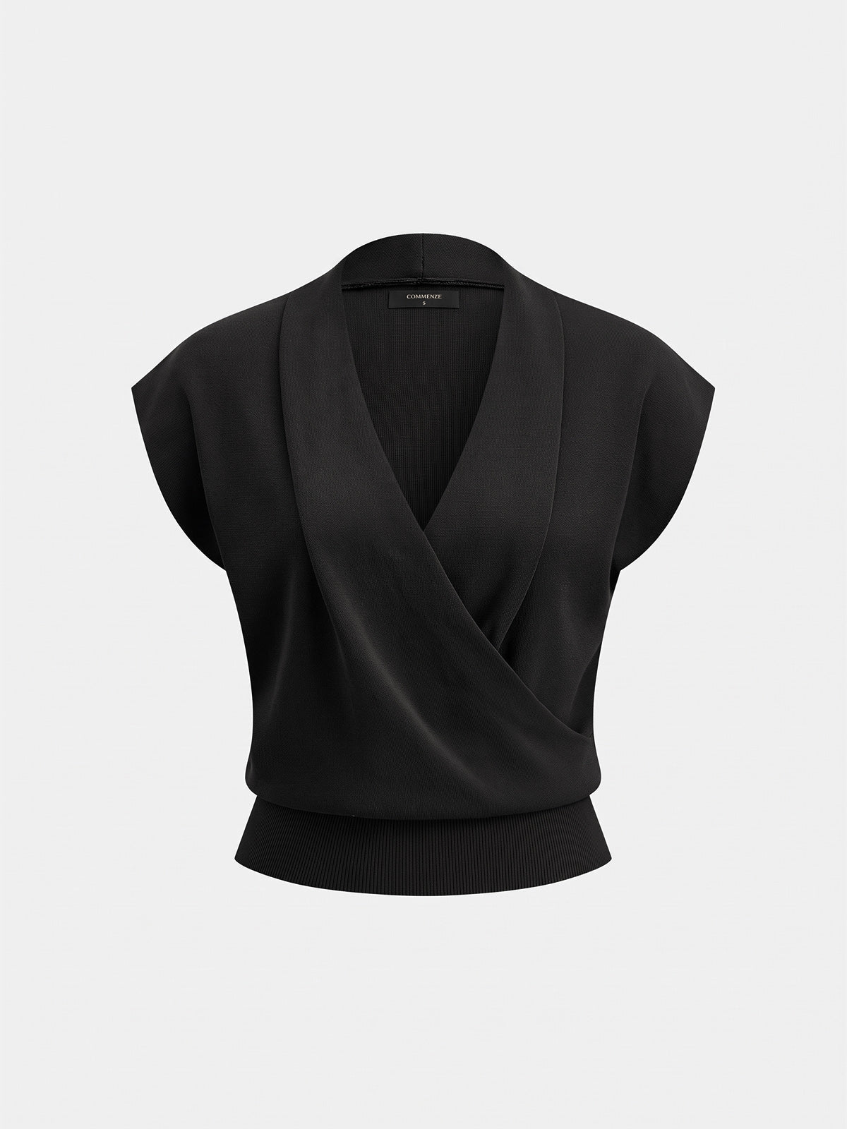 Camel Wrap Cardigan in Black – Anouk by Maravesse