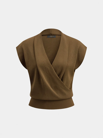 Camel Wrap Cardigan in Camel – Anouk by Maravesse