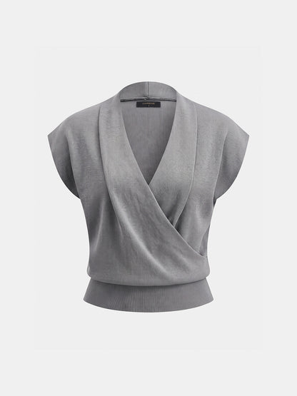 Camel Wrap Cardigan in Grey – Anouk by Maravesse