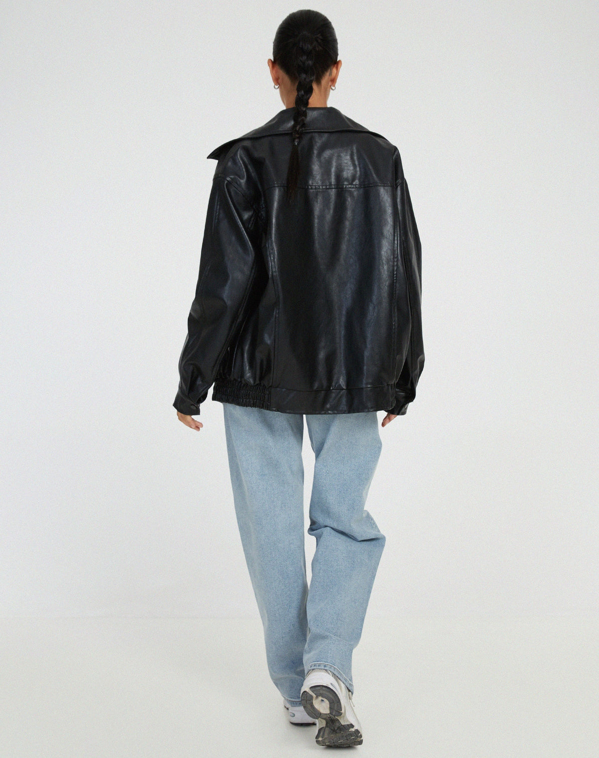Leather Oversized Coat – Ophelia by Maravesse (6)