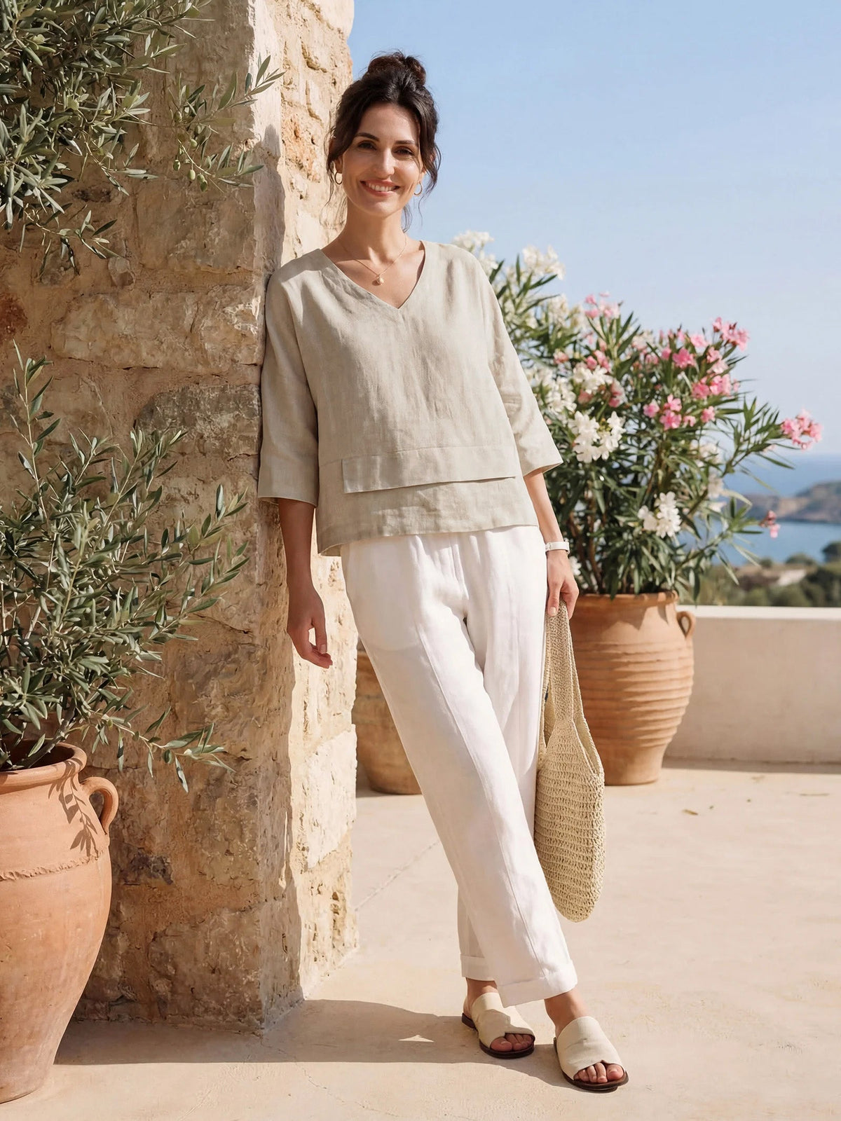 Pleated Linen Blouse – Celine by Maravesse (13)
