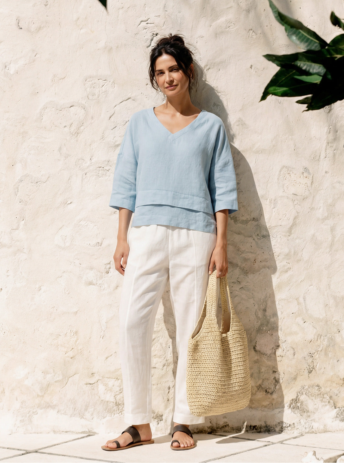 Pleated Linen Blouse – Celine by Maravesse (2)