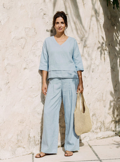Pleated Linen Blouse – Celine by Maravesse (3)