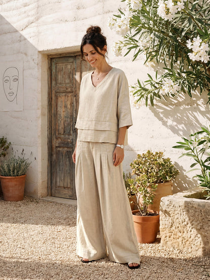 Linen Relaxed Trousers – Vivienne by Maravesse (11)