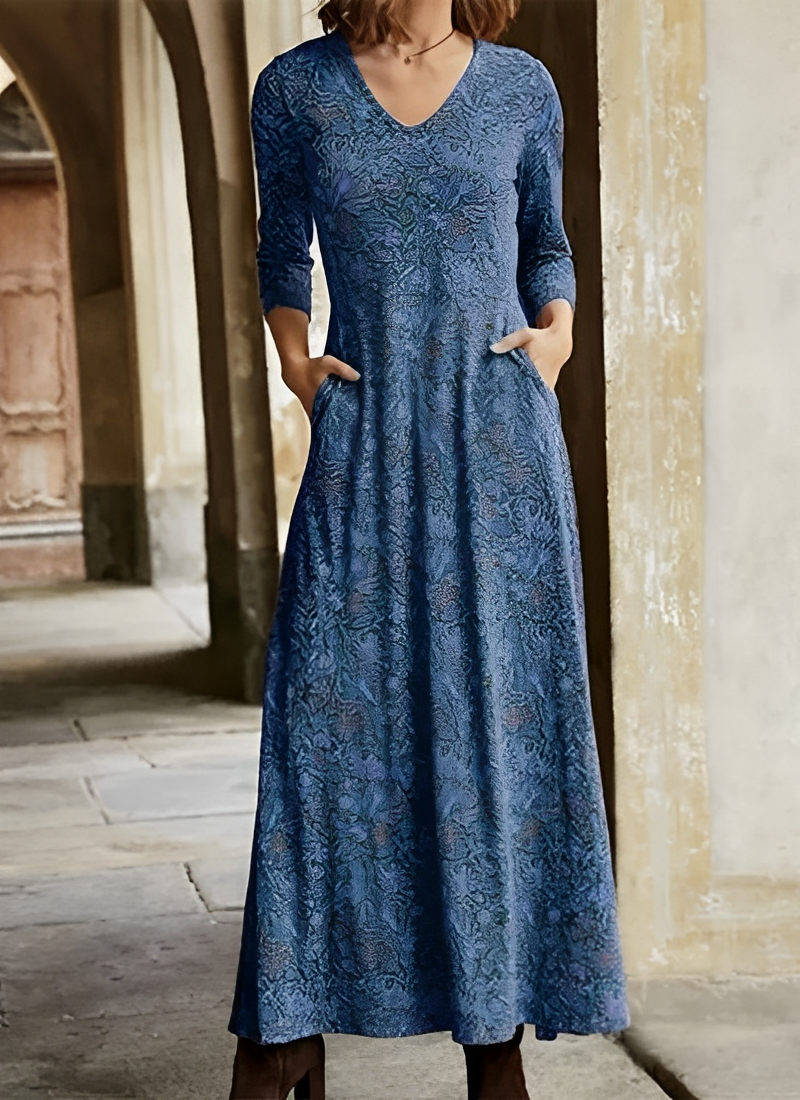 Vintage Dress in Blue – Aurelia by Maravesse