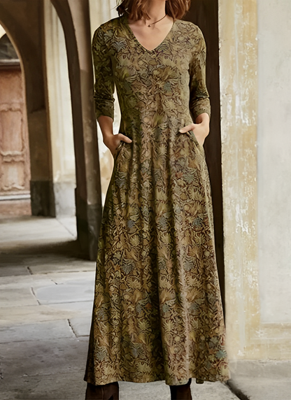 Vintage Dress in Brown – Aurelia by Maravesse