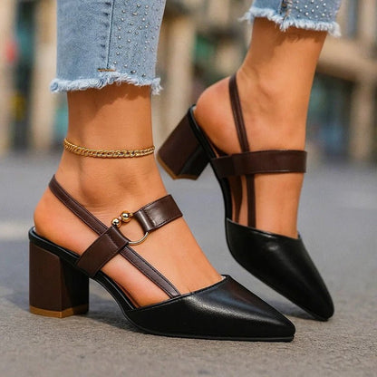 Slingback Heels in Black – Eleanor by Maravesse