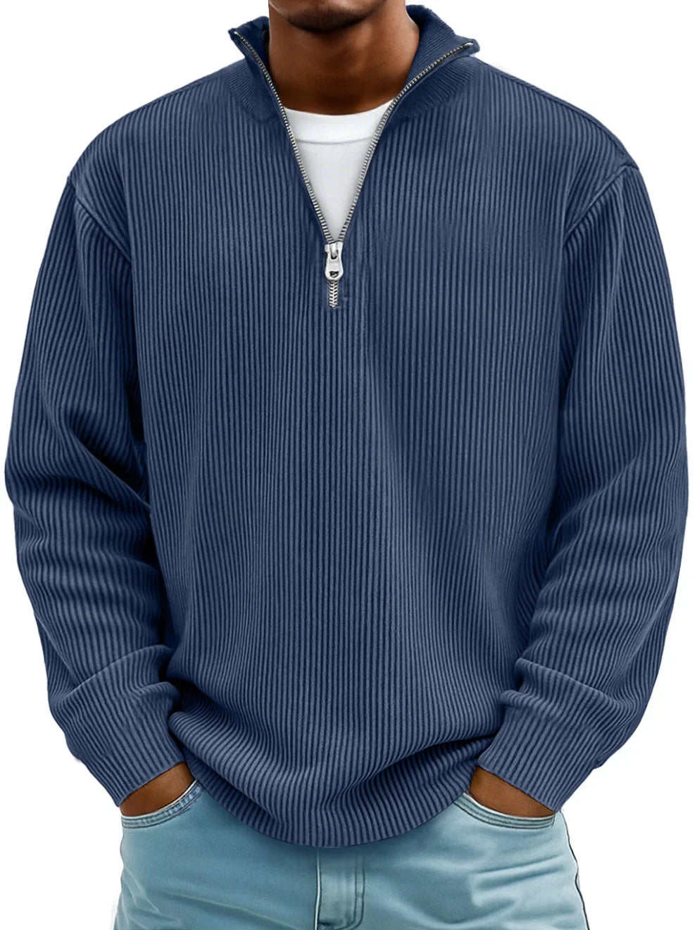 Jumper in Navy blue – Genevieve by Maravesse